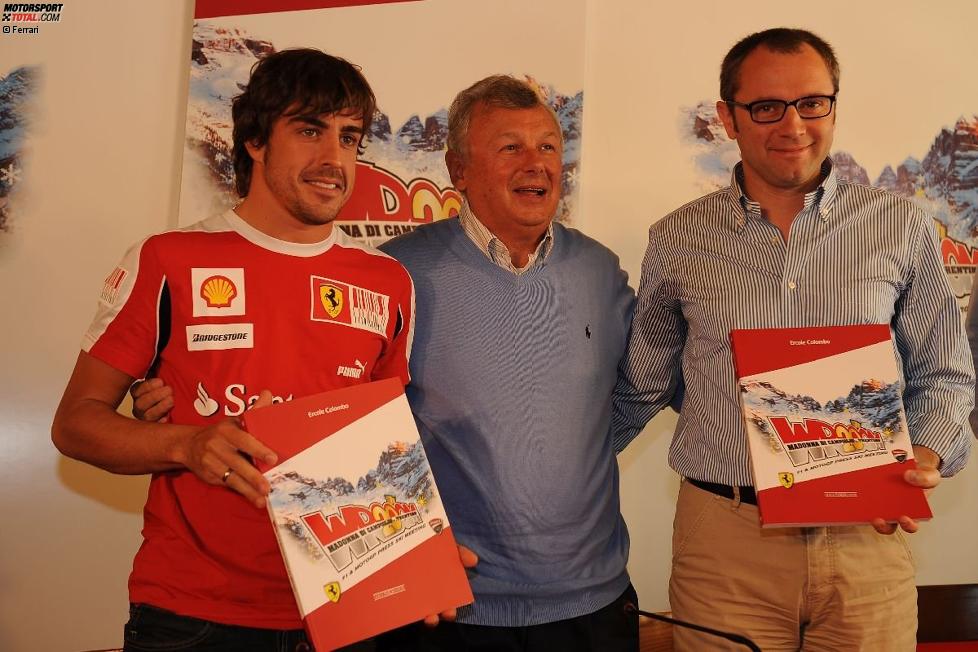  Fernando Alonso, Ercole Colombo und Stefano Domenicali