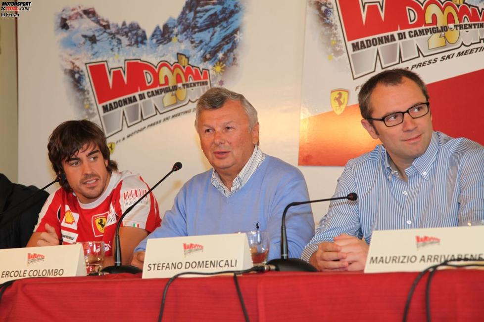 Fernando Alonso, Ercole Colombo und Stefano Domenicali