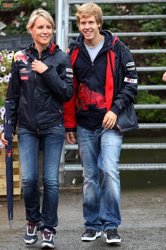 Britta Roeske und Sebastian Vettel (Red Bull) 