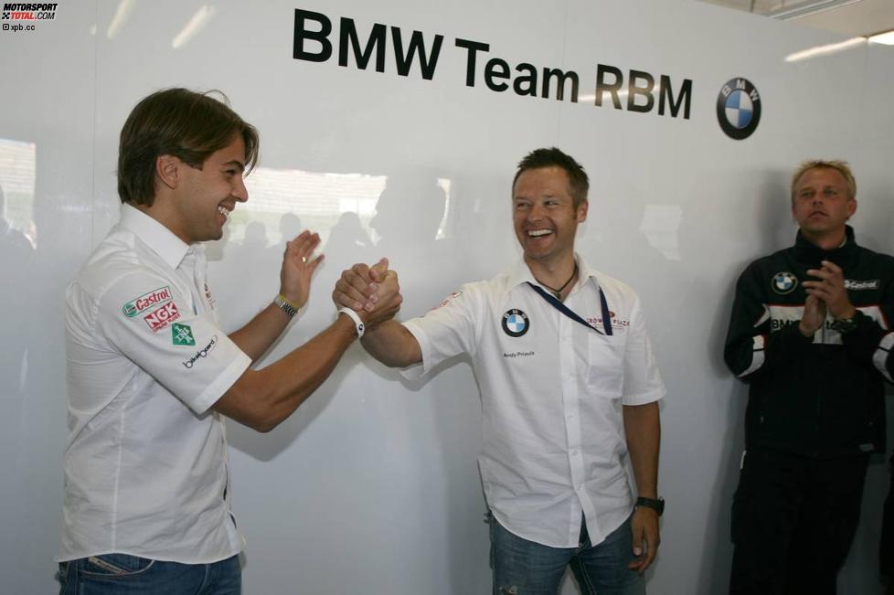 Andy Priaulx (BMW Team RBM) und Augusto Farfus (BMW Team RBM) 