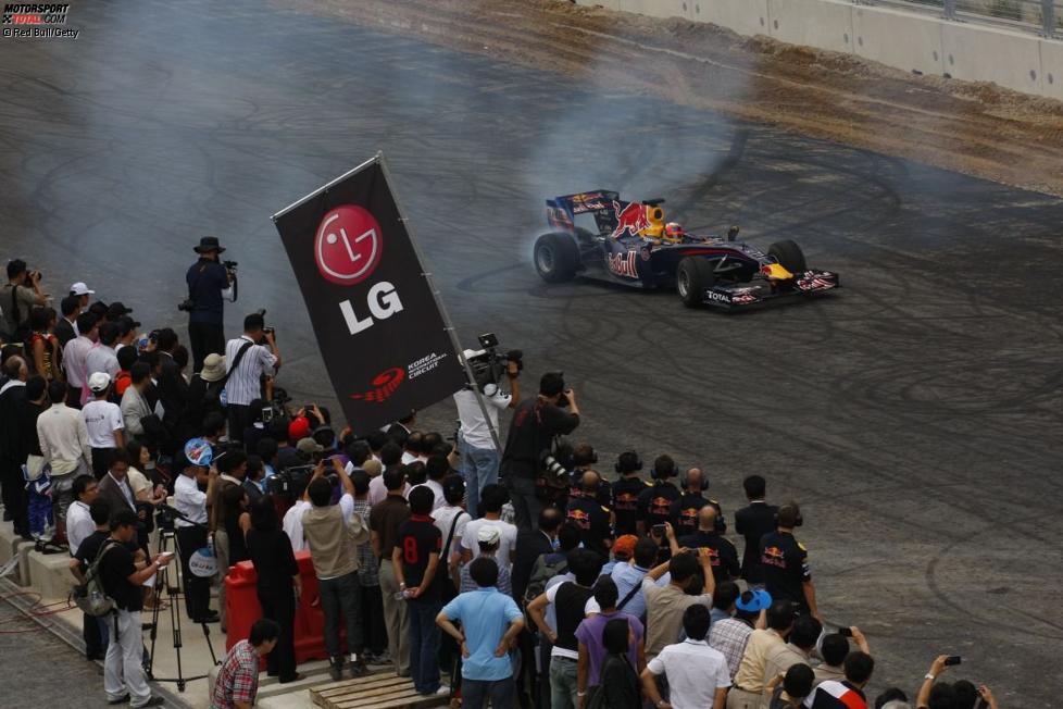 Karun Chandhok bei seinem Showrun in Südkorea