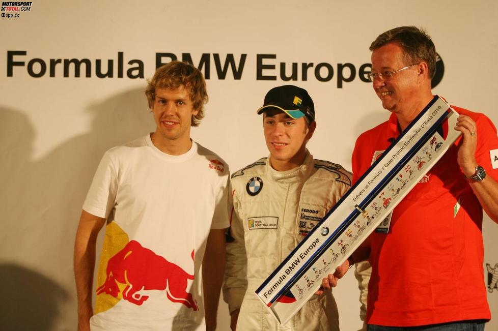 Sebastian Vettel (Red Bull) und Robin Frijns 