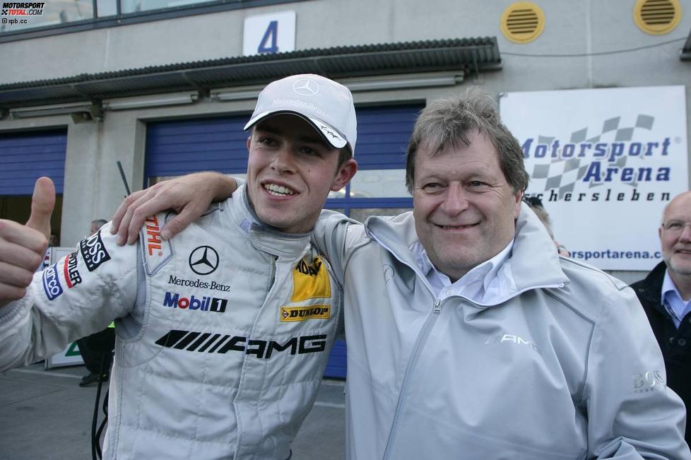 Paul di Resta und Norbert Haug (Mercedes-Motorsportchef) 