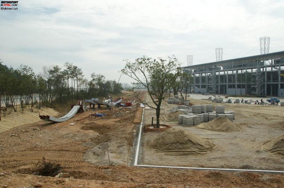 Bauarbeiten in Yeongam/Südkorea, aufgenommen am 11. Oktober 2010