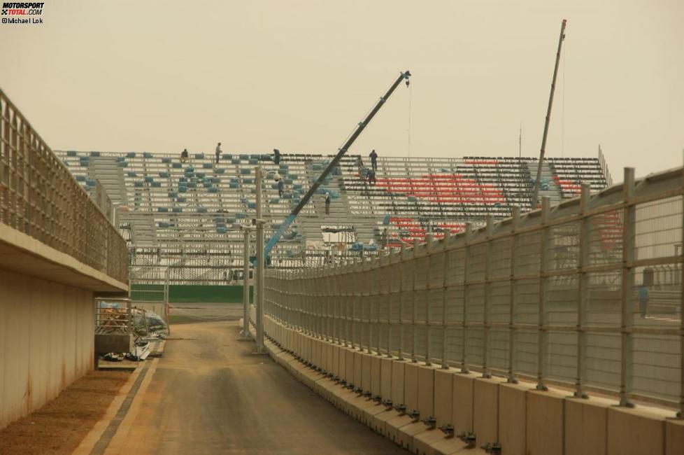 Bauarbeiten in Yeongam/Südkorea, aufgenommen am 11. Oktober 2010