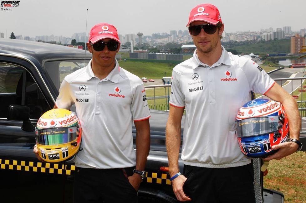 Jenson Button (McLaren) Lewis Hamilton (McLaren) 