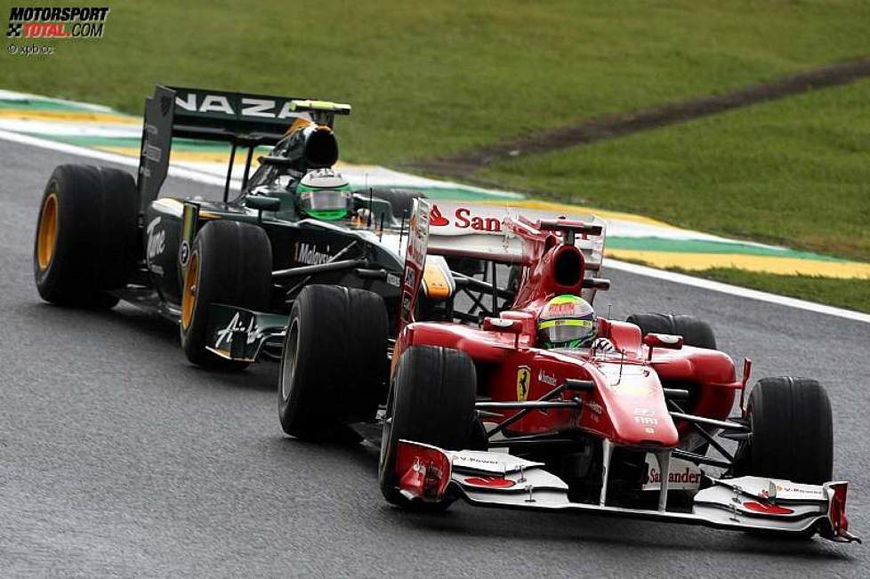 Felipe Massa (Ferrari) und Heikki Kovalainen (Lotus) 