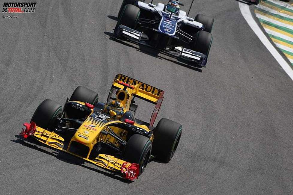 Robert Kubica (Renault) und Rubens Barrichello (Williams) 