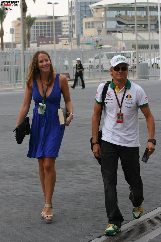 Heikki Kovalainen (Lotus) mit Freundn Catherine Hyde