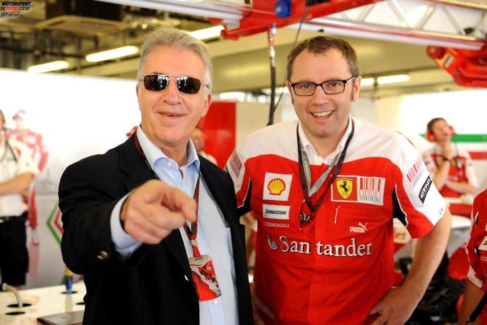 Piero Ferrari und Stefano Domenicali (Teamchef) (Ferrari)