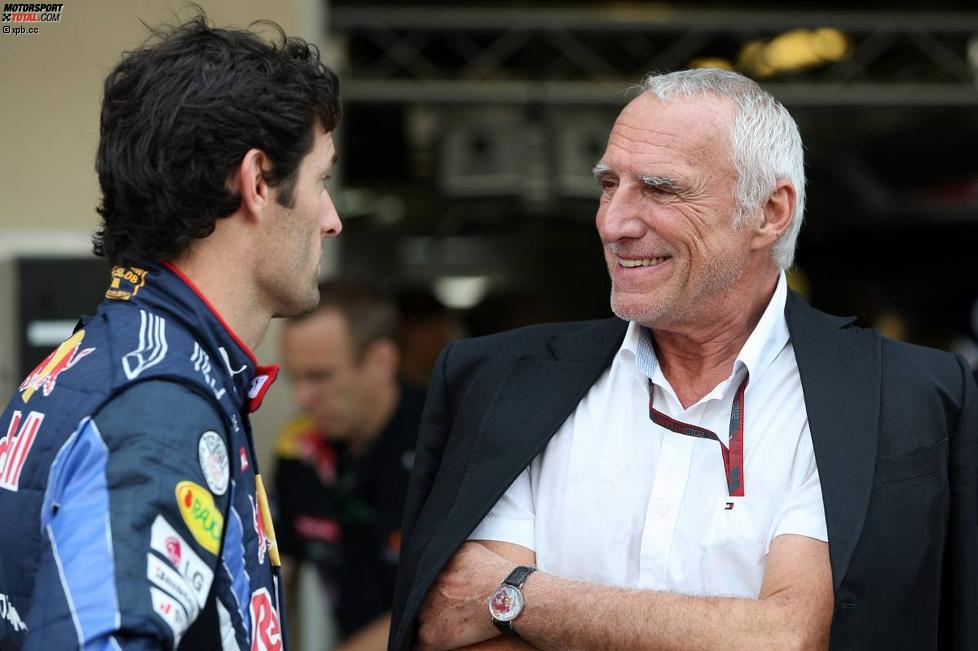 Mark Webber (Red Bull) und Dietrich Mateschitz (Red Bull-Boss) 