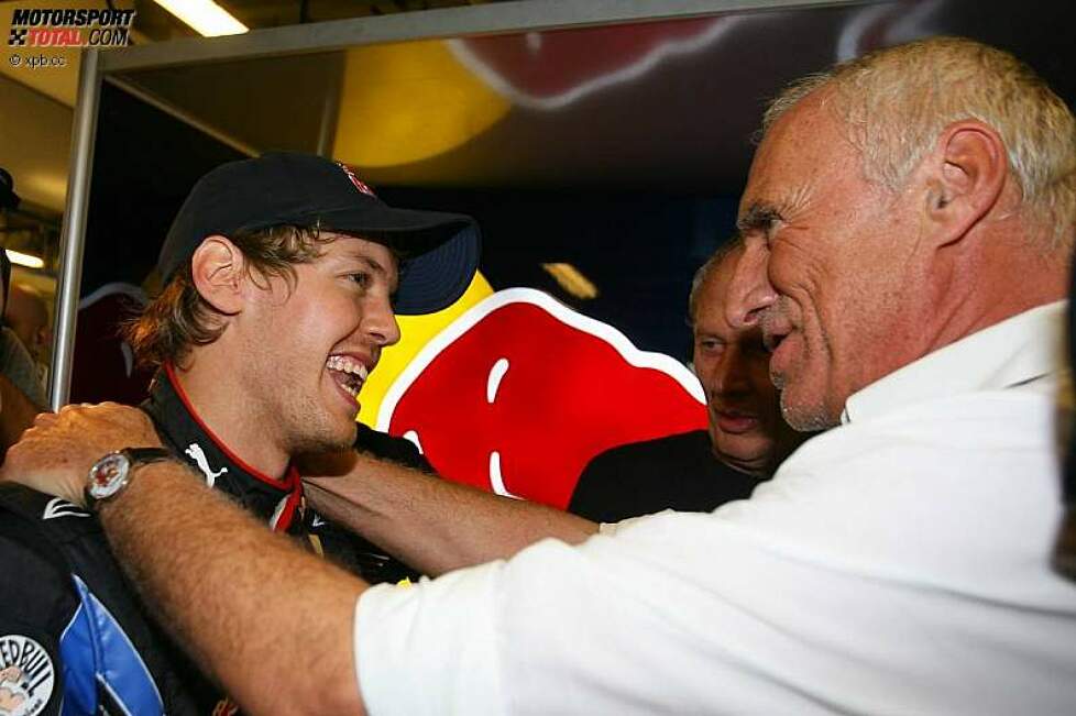 Sebastian Vettel (Red Bull) und Dietrich Mateschitz (Red Bull-Boss) 