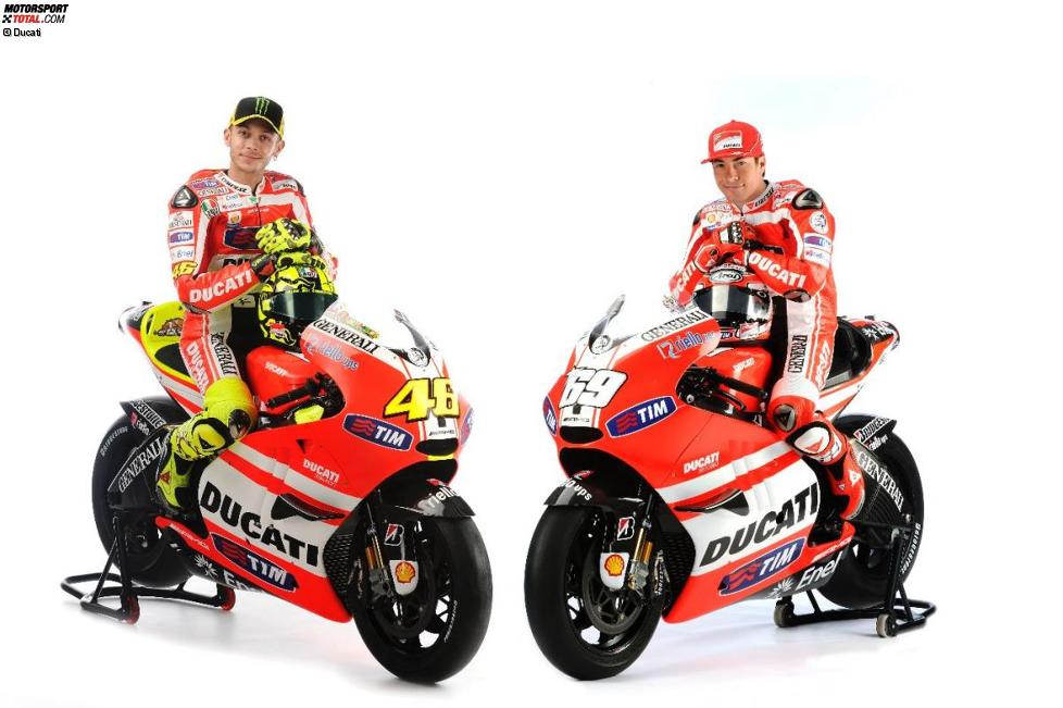 Valentino Rossi und Nicky Hayden (Ducati)