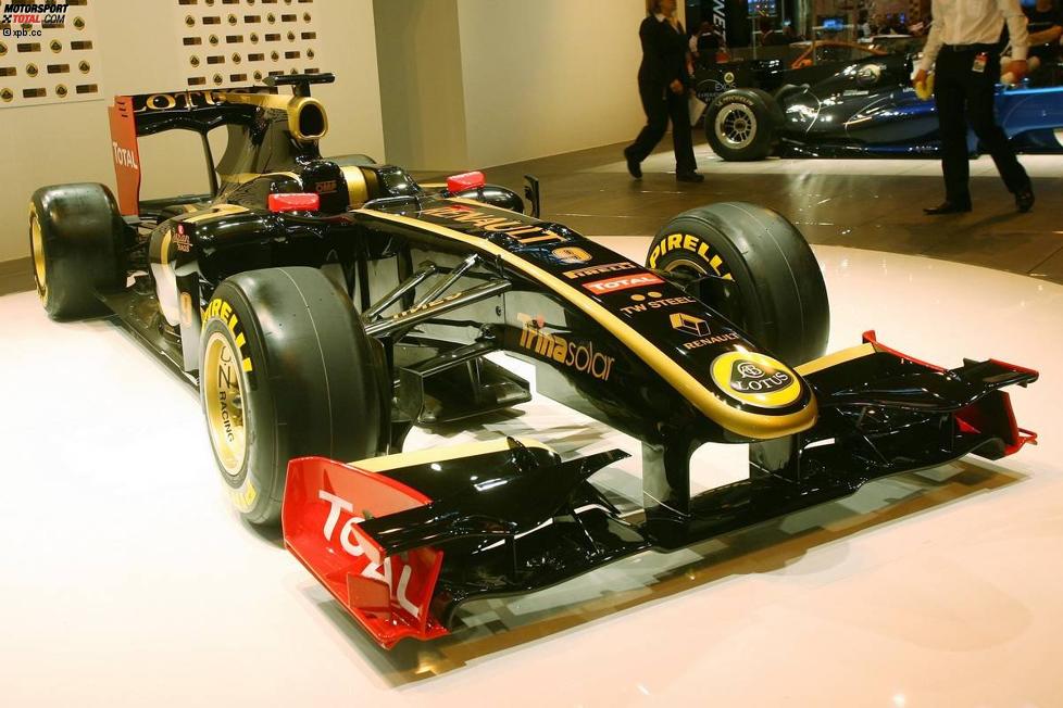 Im schwarz-goldenen -Stil: die 2011er-Lackierung, präsentiert am 2010er-Renault