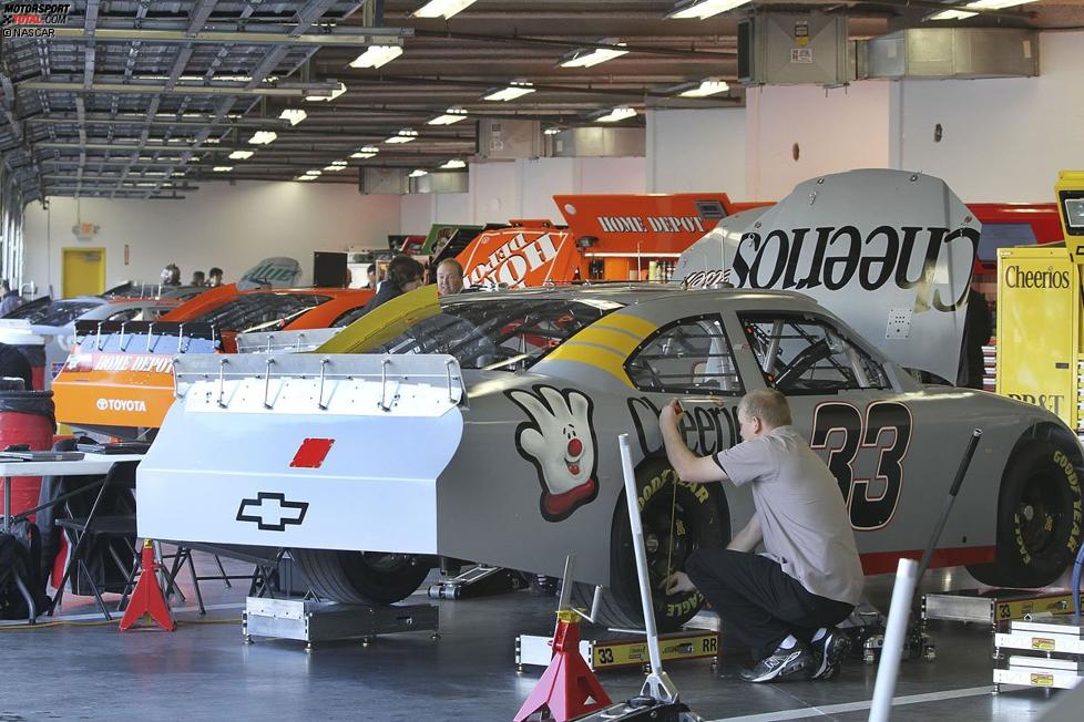 Blick in die Daytona-Garage