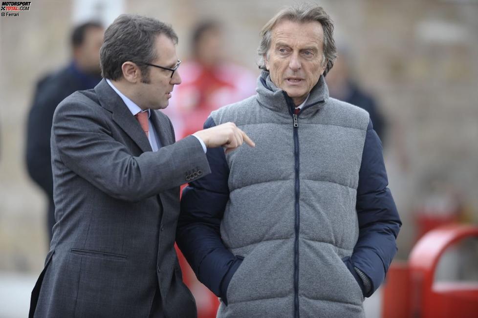 Stefano Domenicali (Teamchef) (Ferrari) und Luca di Montezemolo (Präsident)