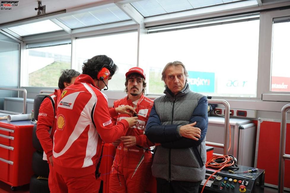 Fernando Alonso und Luca di Montezemolo (Präsident) 