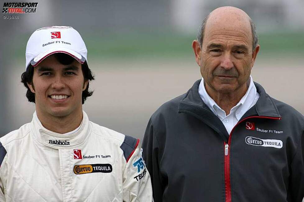 Sergio Perez (Sauber) und Peter Sauber (Teamchef) 