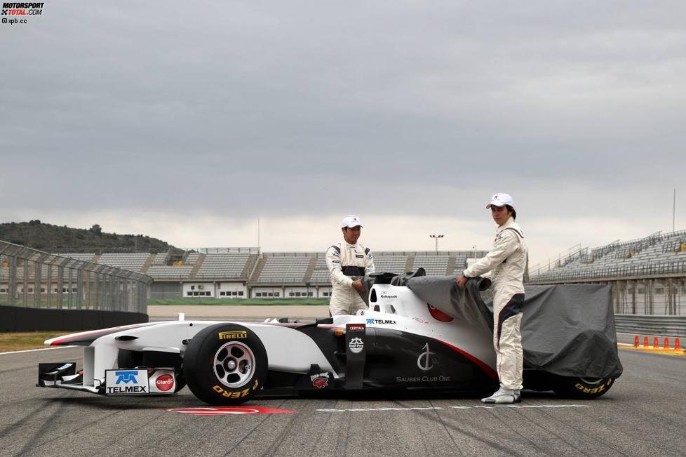 Kamui Kobayashi (Sauber) und Sergio Perez 