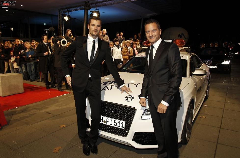 Martin Tomczyk (Abt-Audi) und Timo Scheider (Abt-Audi) mit dem Audi-Safety-Car