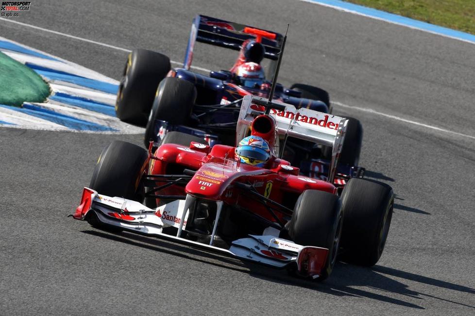 Fernando Alonso (Ferrari) Sebastien Buemi (Toro Rosso) 