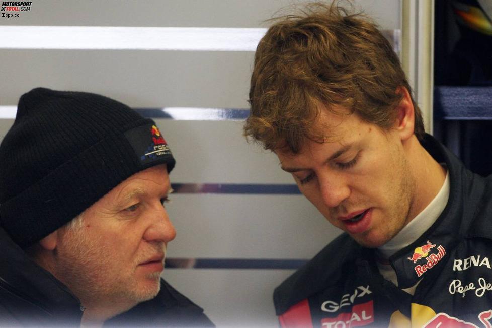 Sebastian Vettel und Vater Norbert (Red Bull) 