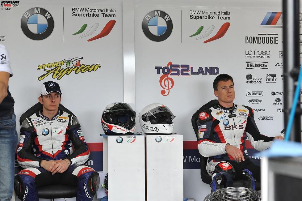 Ayrton Badovini und James Toseland (BMW Motorrad Italia)