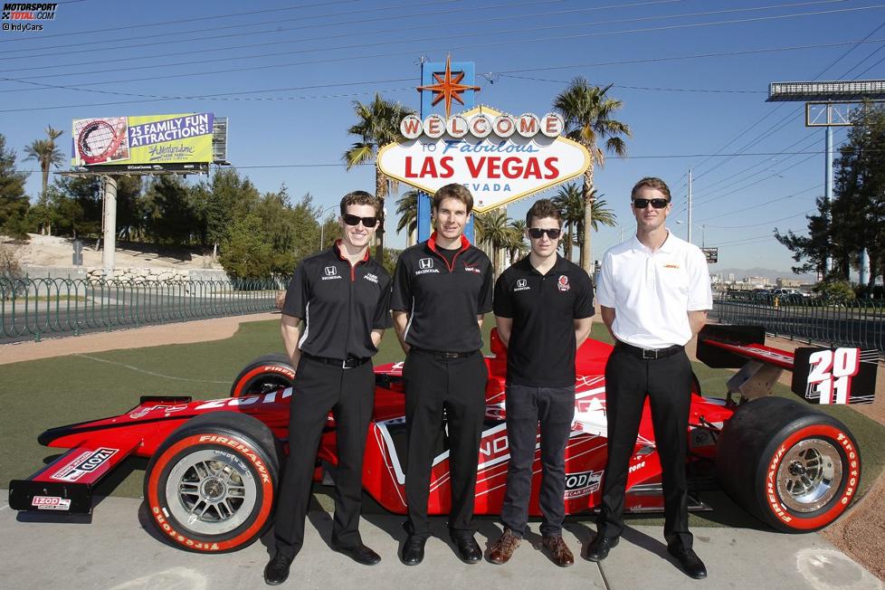 Ryan Briscoe, Will Power, Marco Andretti und Ryan Hunter-Reay