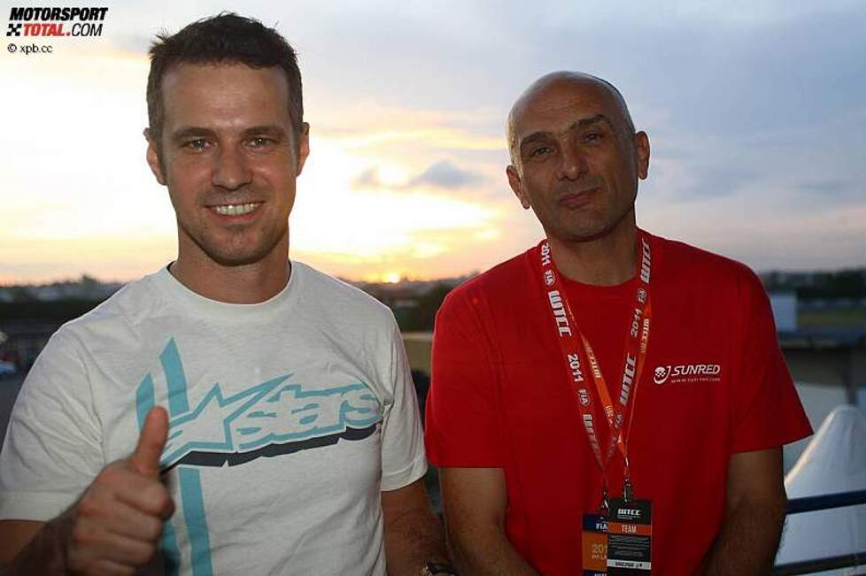 Gabriele Tarquini (Lukoil-Sunred) und Tiago Monteiro (Sunred) 