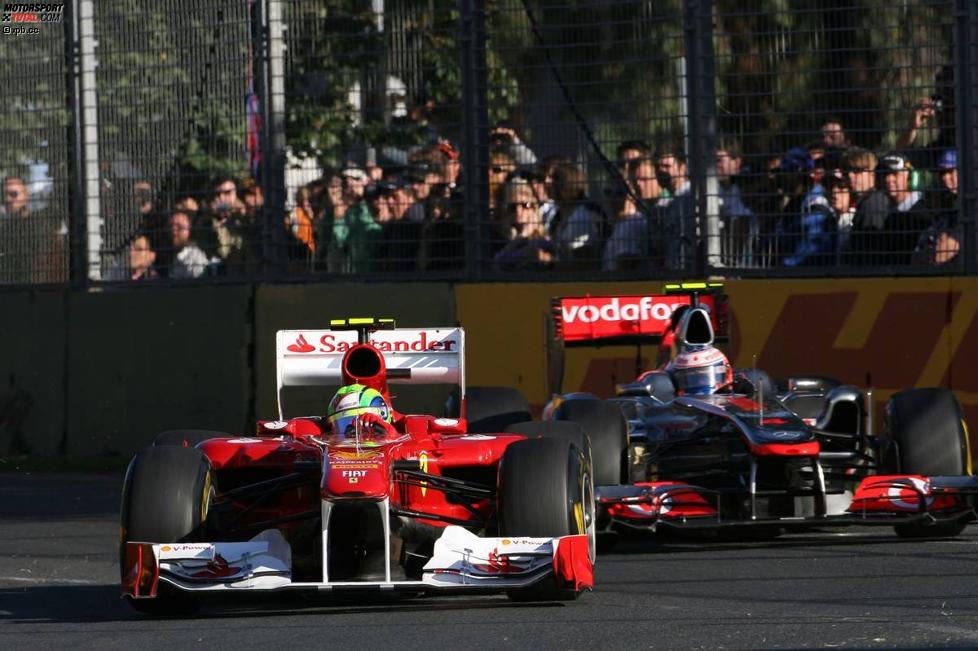 Felipe Massa (Ferrari) und Jenson Button (McLaren) 