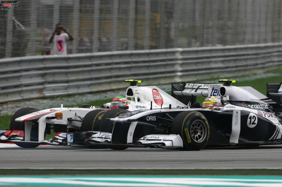 Sergio Perez (Sauber) und Pastor Maldonado (Williams) 
