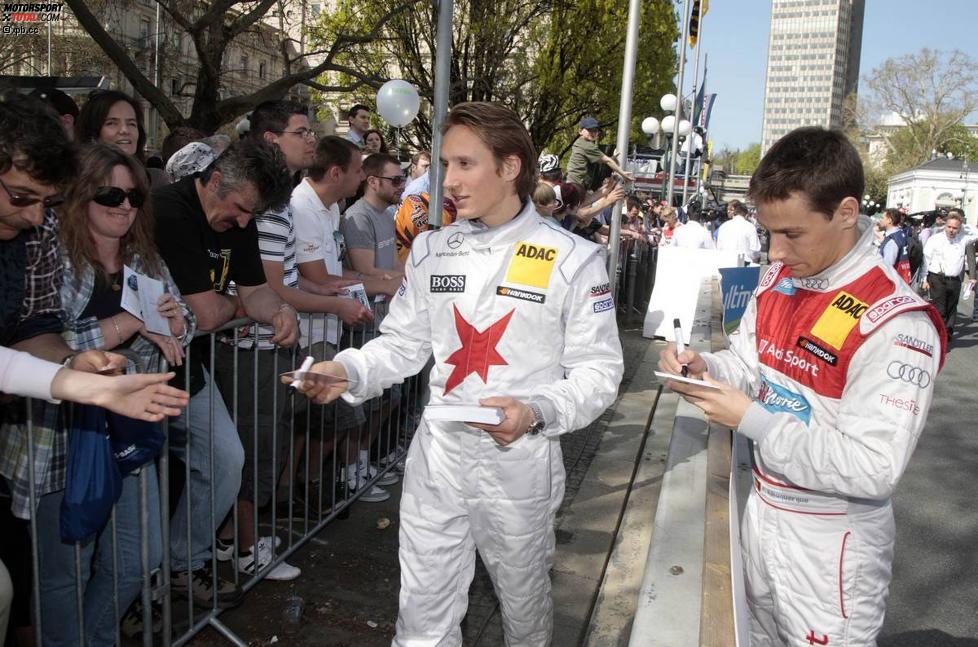 Filipe Albuquerque (Rosberg-Audi) und Renger van der Zande (HWA-Mercedes) 