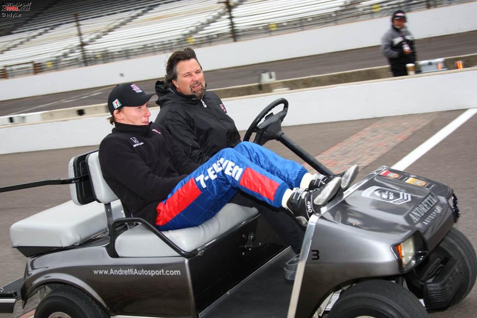 Mike Conway und Michael Andretti frieren