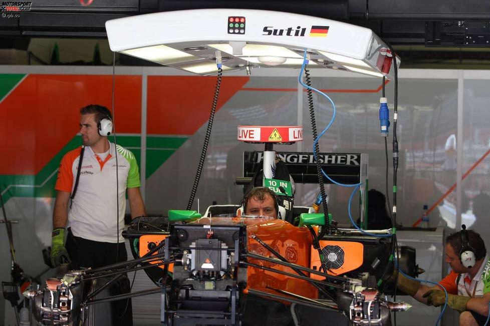 Box von Adrian Sutil (Force India) 