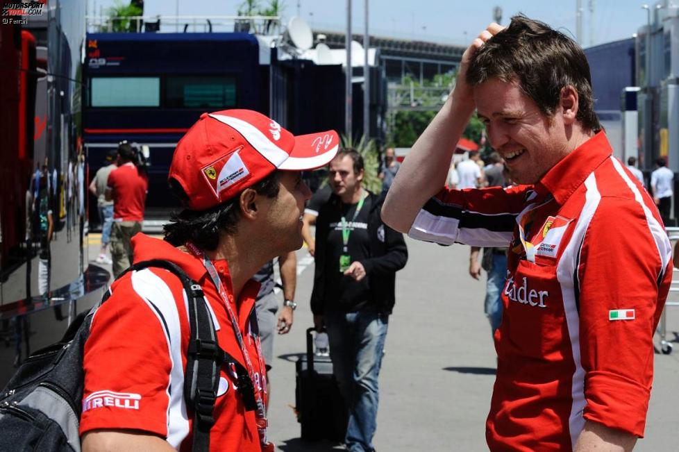 Felipe Massa und Rob Smedley (Ferrari)