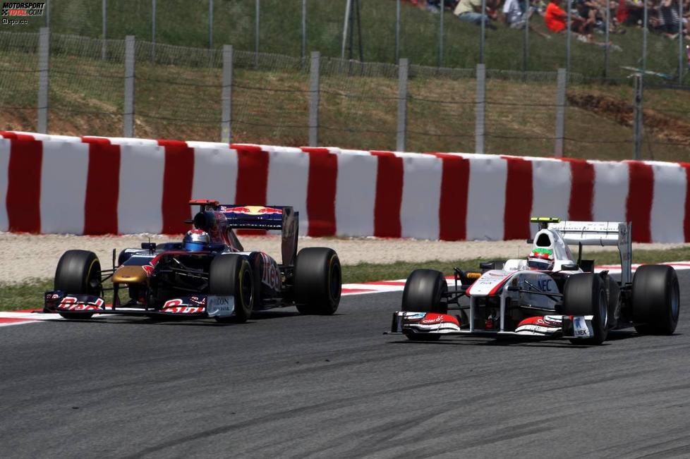 Sebastien Buemi (Toro Rosso) und Sergio Perez (Sauber) 