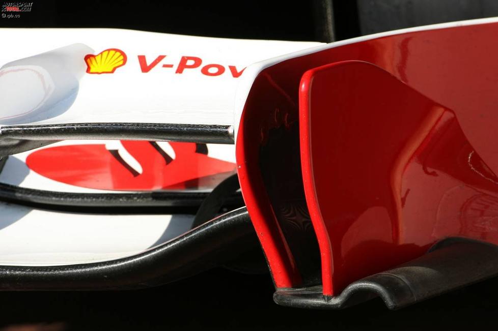 Frntflügeldetail von Ferrari