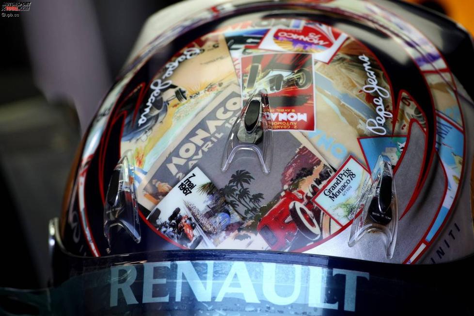 Alte Poster auf dem Helm: Sebastian Vettels (Red Bull) Design für Monaco
