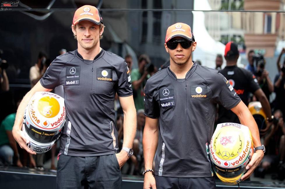 Jenson Button (McLaren) und Lewis Hamilton (McLaren) 