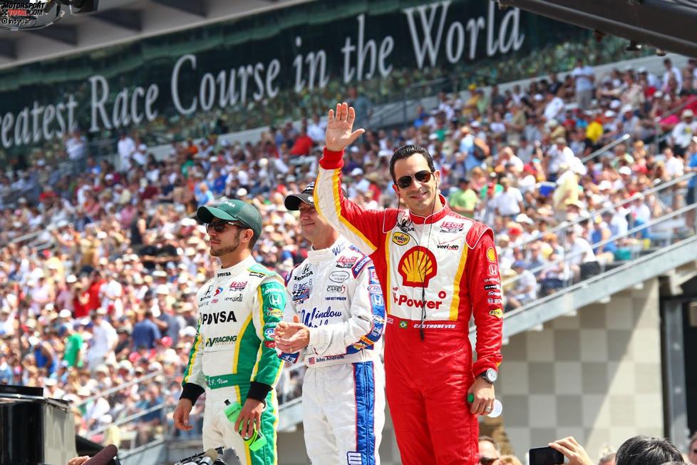 Helio Castroneves winkt