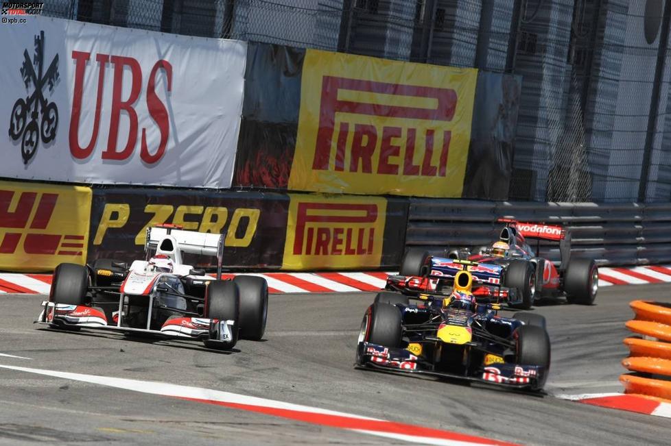 Mark Webber (Red Bull) Kamui Kobayashi (Sauber) 