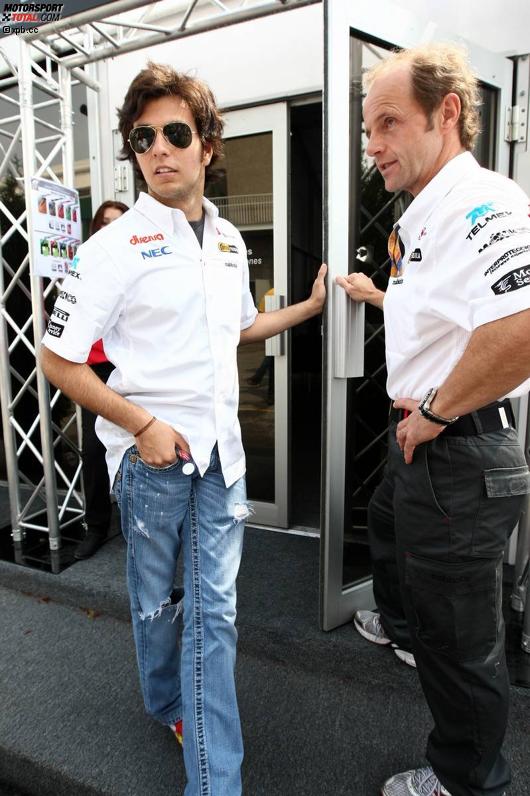 Sergio Perez (Sauber) und Josef Leberer