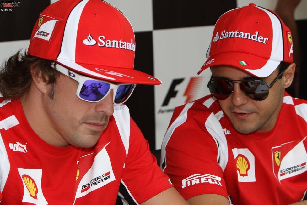 Fernando Alonso (Ferrari) Felipe Massa (Ferrari) 