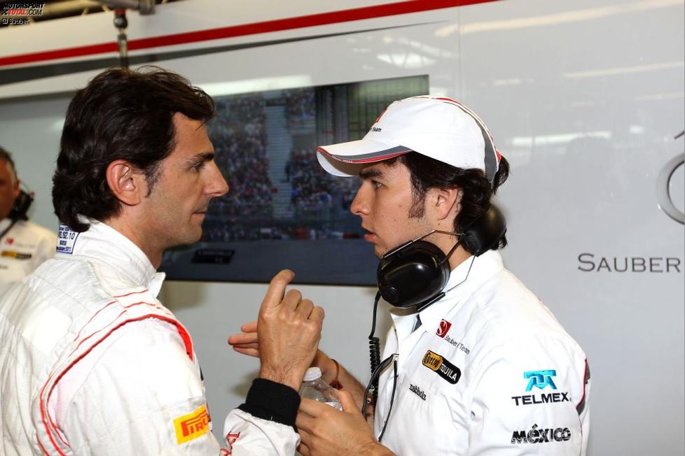 Pedro de la Rosa und Sergio Perez (Sauber)
