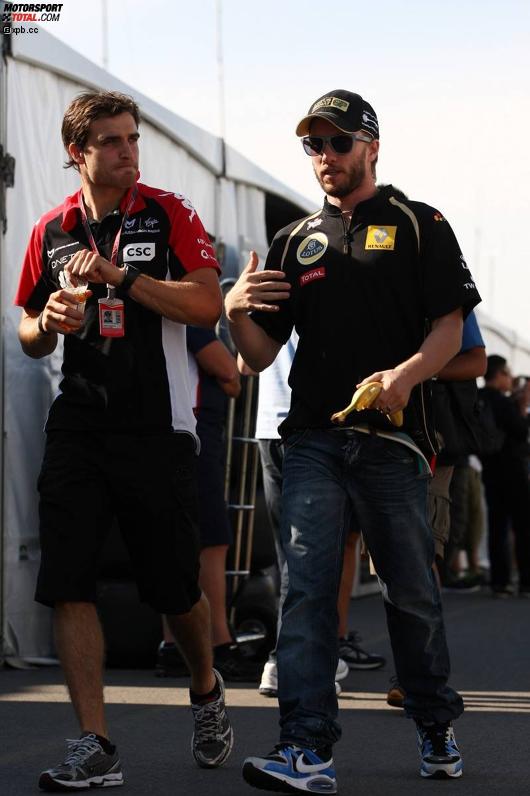 Jerome D'Ambrosio (Marussia-Virgin) und Nick Heidfeld (Renault) 