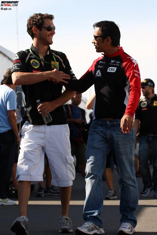 Bruno Senna (Renault) und Sakon Yamamoto (Marussia-Virgin) 