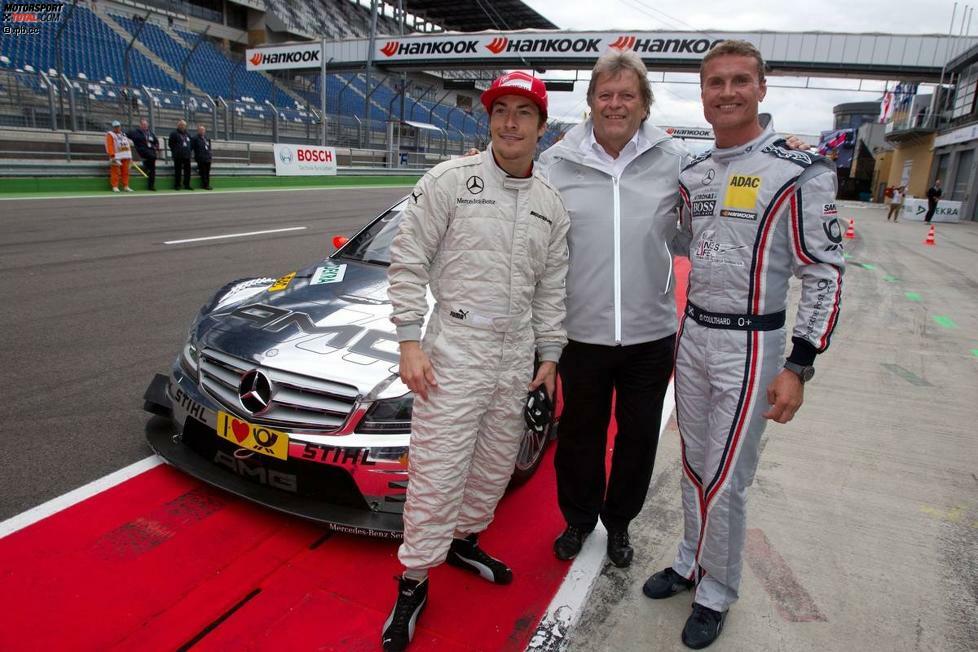 Nicky Hayden, Mercedes-Sportchef Norbert Haug, David Coulthard