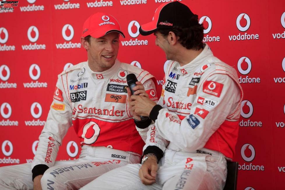 Jenson Button und Pedro de la Rosa (McLaren) 