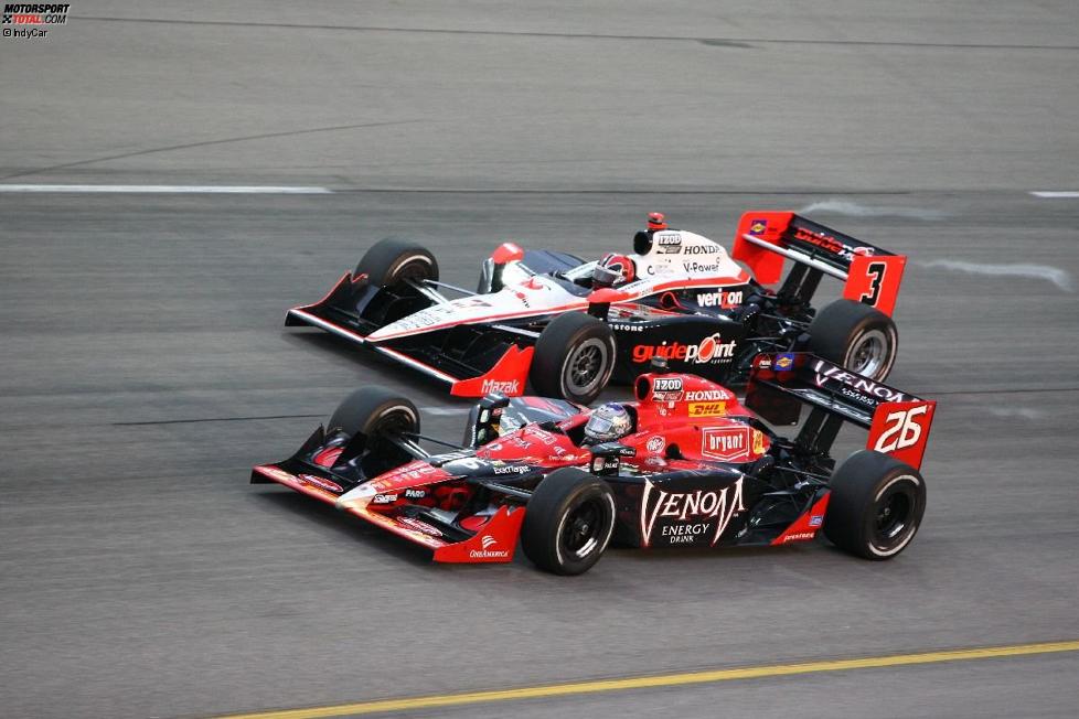 Marco Andretti (Andretti) und Helio Castroneves (Penske)