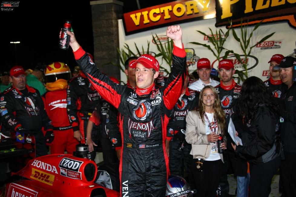 Marco Andretti feiert seinen ersten Sieg nach Sonoma 2006